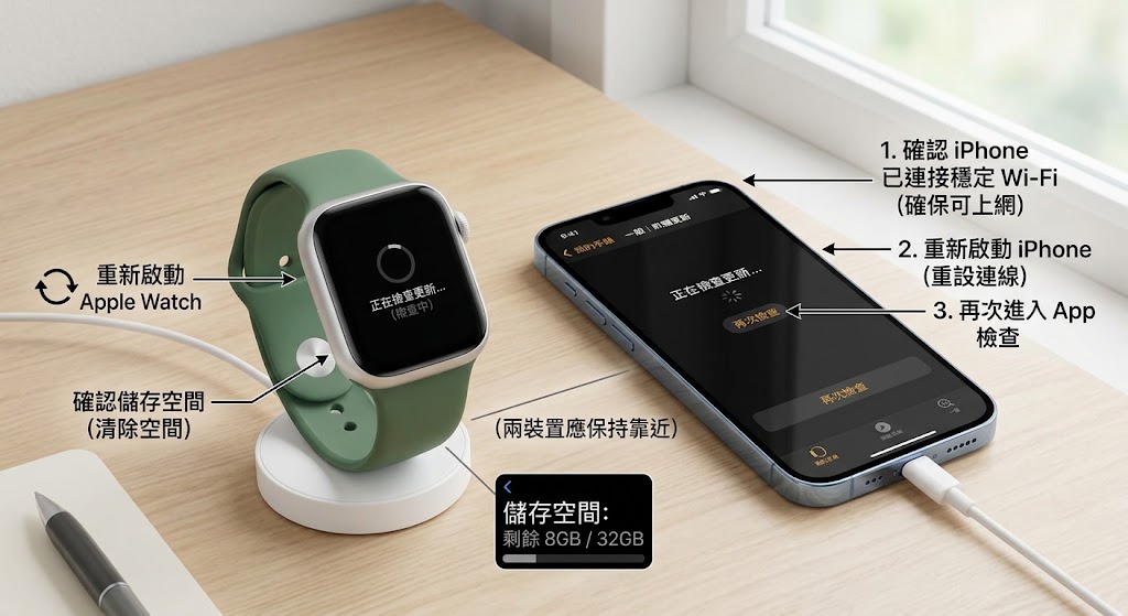 Apple Watch 檢查更新項目很久