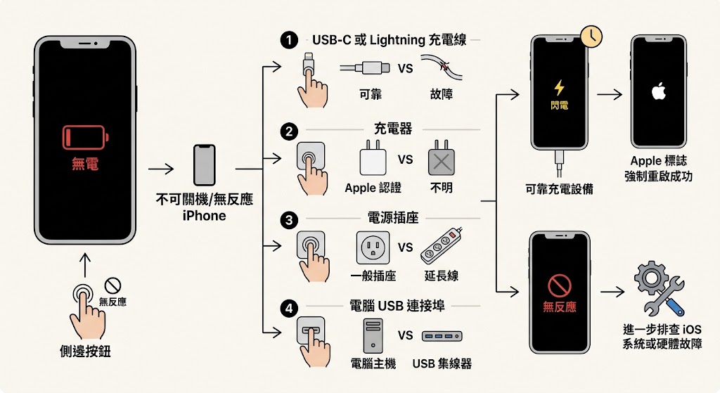 iPhone 充電排查