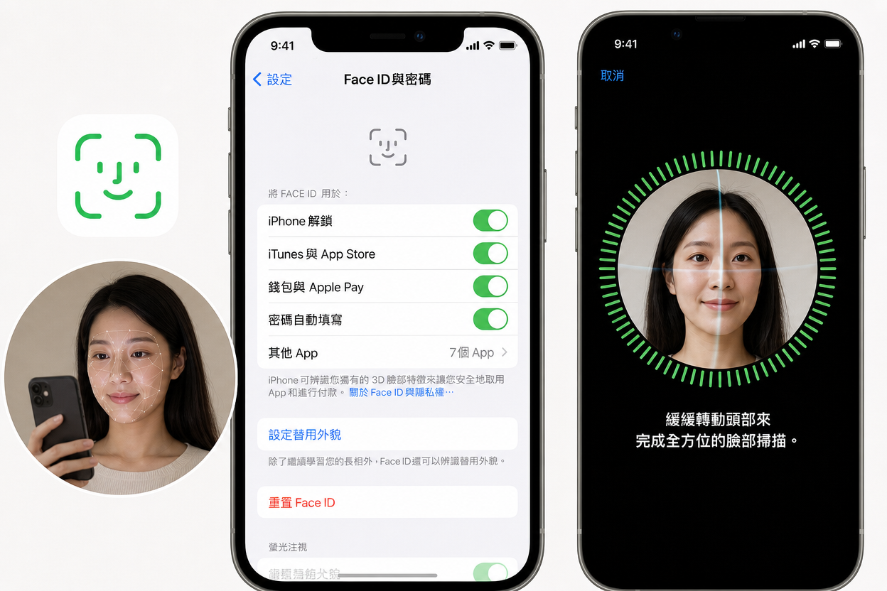 檢查 Face ID 設定