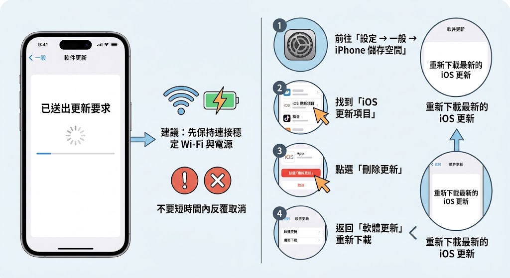 iPhone18 Pro 已送出更新要求卡住修復